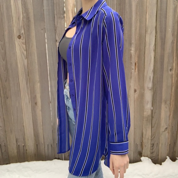 Como Vintage long blue button down shirt size XS - Picture 3 of 6